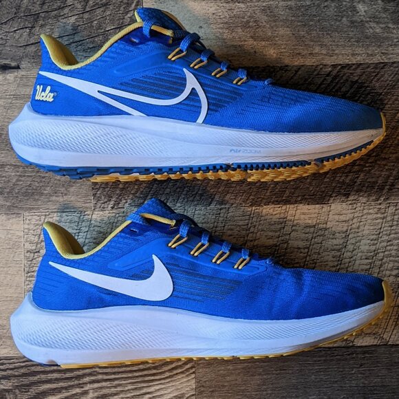 Nike Air Zoom Pegasus 39 UCLA Road Running Shoes Blue White Gold - Picture 1 of 8